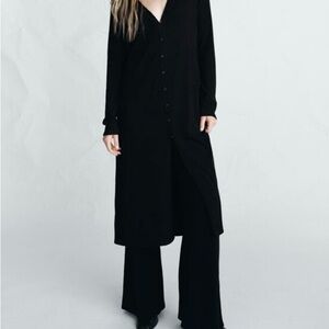 Zara 2-piece ribbed black set